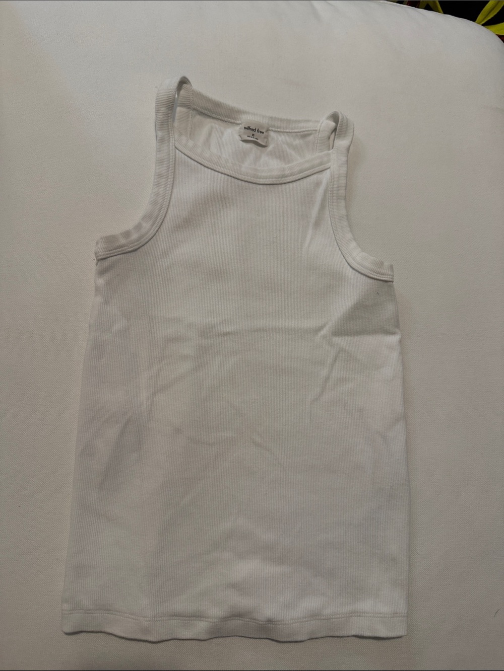 Wilfred Free Little Ribbed Tank Ribbed Tank Top in White Size XS
